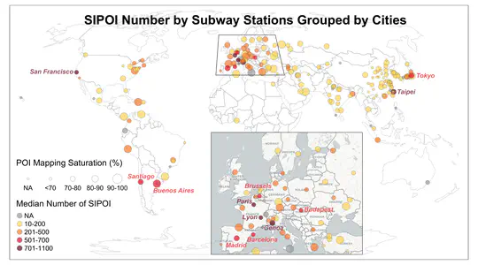 Where Does Social Infrastructure Exist Near Subway Stations? A Global Assessment Using OpenStreetMap Data